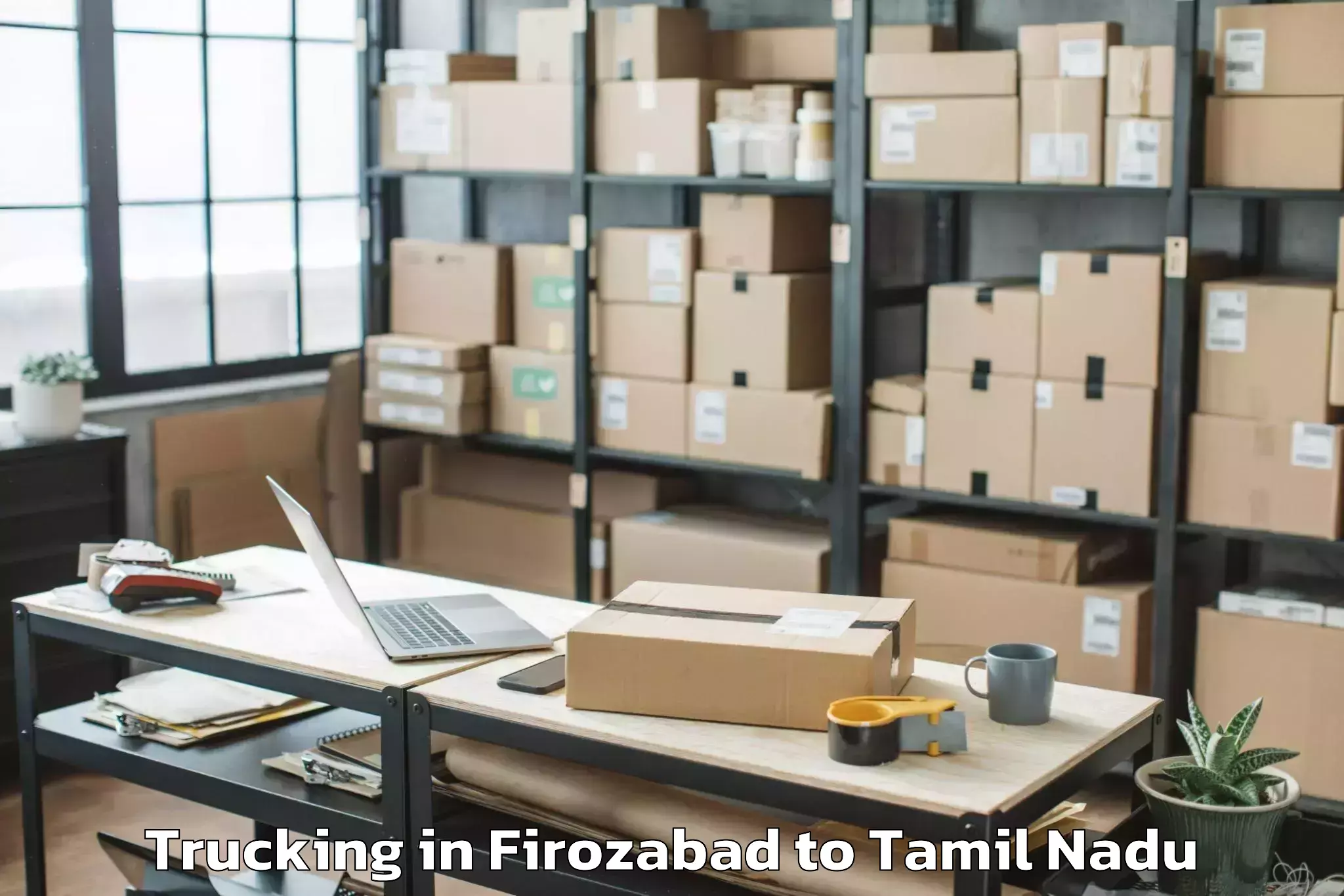 Hassle-Free Firozabad to Vikravandi Trucking